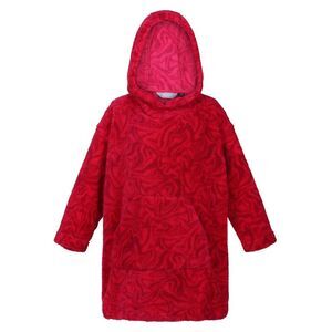 Regatta Childrens/Kids Cosy Zebra Print Poncho / Pink Potion